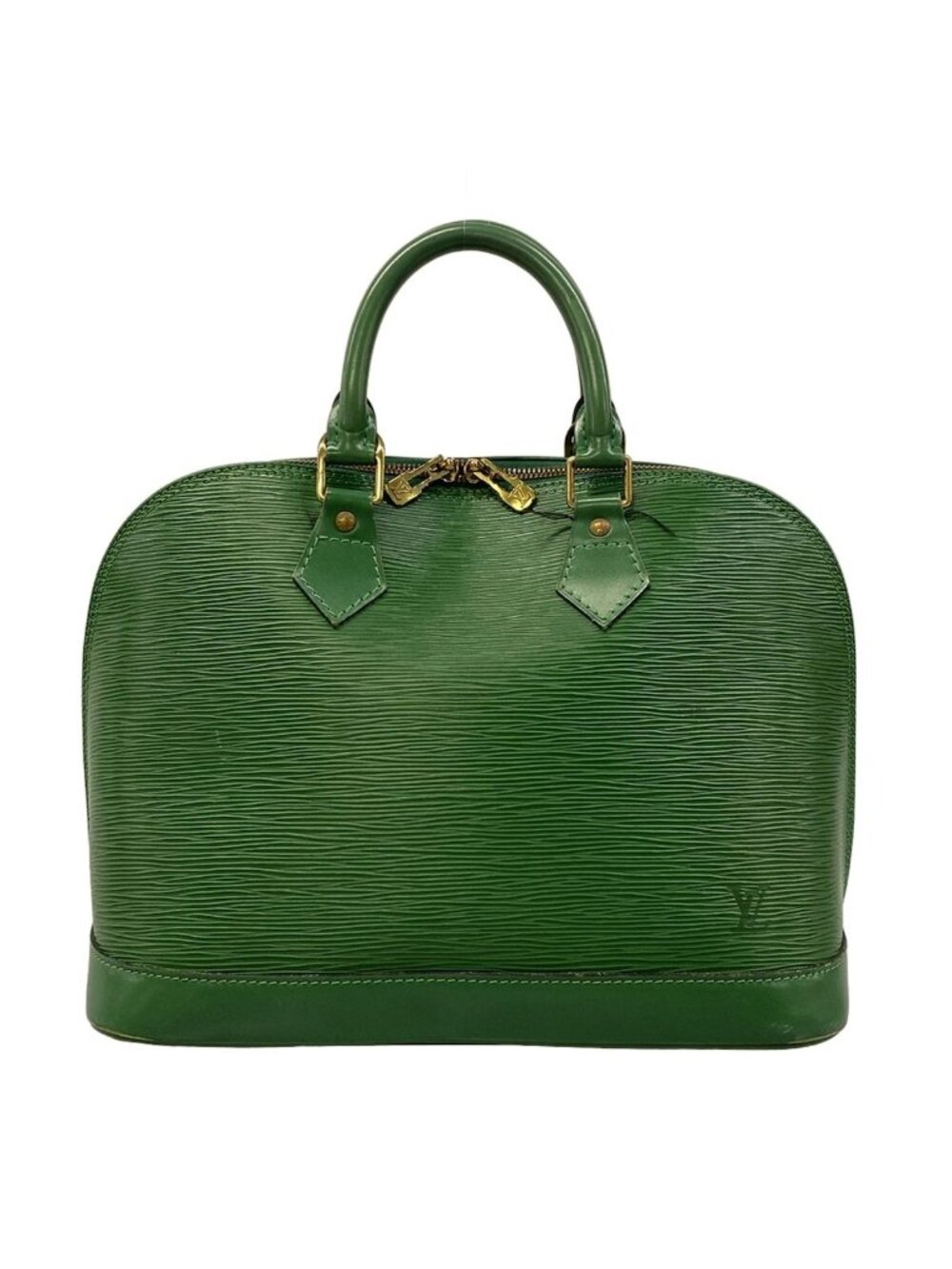 Louis Vuitton Handbag Epi Alma Borneo Green Leather